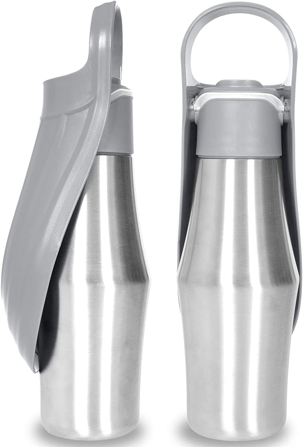 Portable Pet Water Bottle (750ml) | Stainless Steel & BPA-Free Bowl | Premium-quality